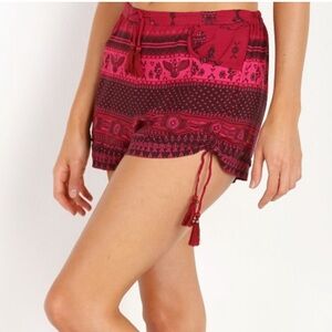 Spell And The Gypsy Women's Red Patterned Shorts
